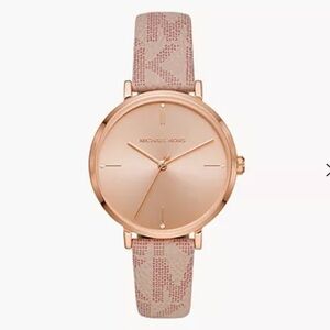 Michael Kors Gold Pink Watch with Minimalist Design